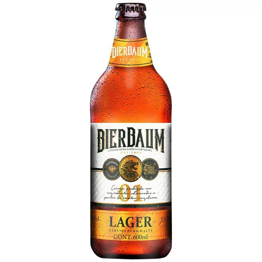 CERVEJA LAGER BIERBAUM | GARRAFA 600ML