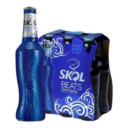Skol Beats Senses Long Neck 313ml - Pack 6 Unidades