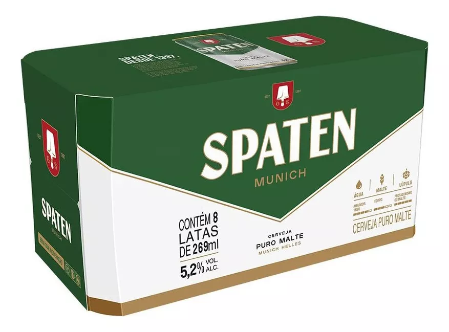 Cerveza Spaten Munich 269ml Com 8 Unidades